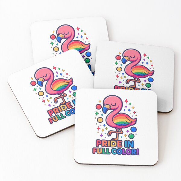 Item preview, Chibi Flamingo Pride Sticker - "Pride in Full Color!" | Cute LGBTQ+ Rainbow Art designed and sold by Nuist25.