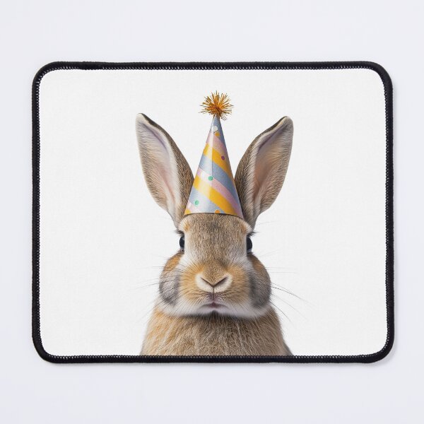 Item preview, Cute Rabbit with Party Hat Birthday Celebration designed and sold by LazyOwlStore.