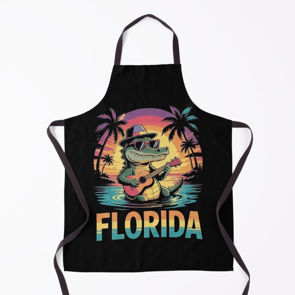 Item preview, Florida Alligator Playing Guitar - Fun Retro Tropical Vacation Design designed and sold by love3617.
