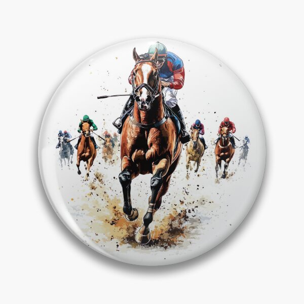 Item preview, Thundering Hooves: Dynamic Horse Racing Illustration designed and sold by pudrick1.