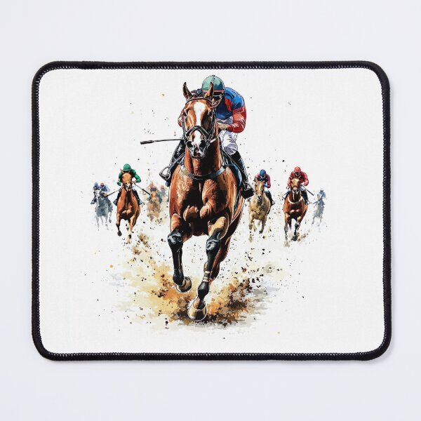Item preview, Thundering Hooves: Dynamic Horse Racing Illustration designed and sold by pudrick1.