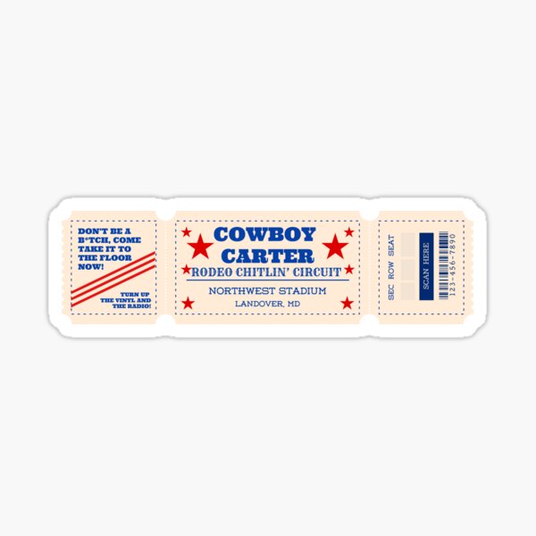 Item preview, DC / Landover Cowboy Carter Tour Ticket designed and sold by Moth and Match.