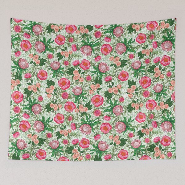 Item preview, Protea Floral Pattern designed and sold by Scribblebard.
