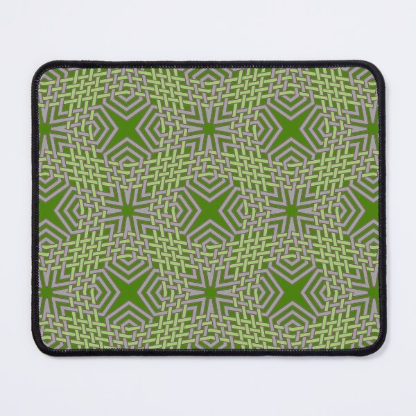Item preview, Green Stars - Islamic Geometric Interlocking Pattern designed and sold by Tarjiart.