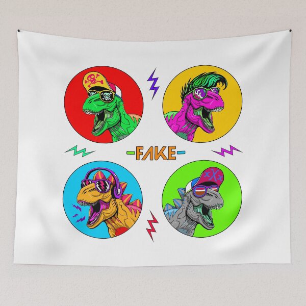 Item preview, comics style crazy cool t rex dinosaurs - fake avatar designed and sold by hayrpictures.