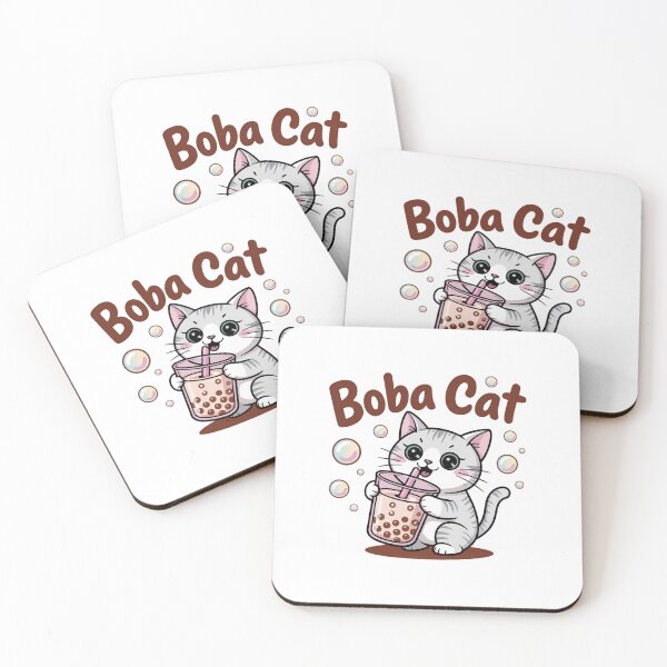 Item preview, boba cat designed and sold by jkrphoto.