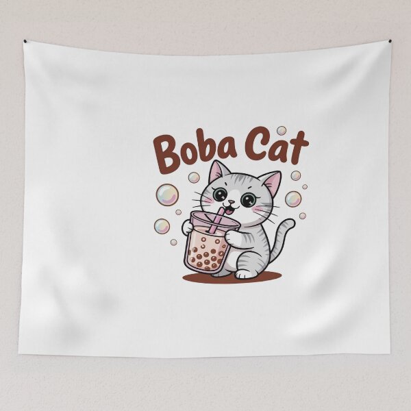 Item preview, boba cat designed and sold by jkrphoto.