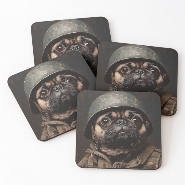 Item preview, Saving Private Pug - Cute Soldier Army Pug - Stylish Animal Art designed and sold by Chrisjeffries24.