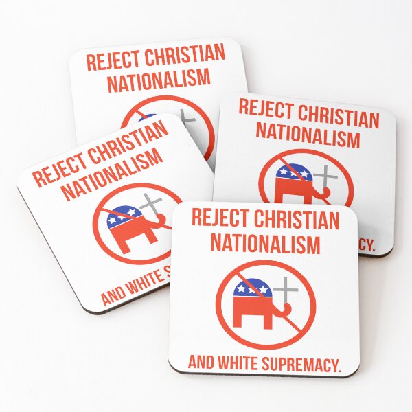 Item preview, Reject Christian nationalism and white supremacy.  designed and sold by Rachel the Artist .