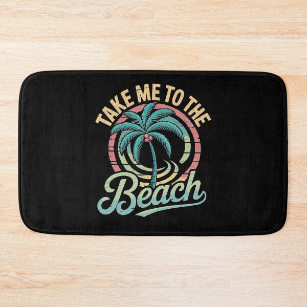 Item preview, Retro Tropical Palm Tree Art with “Take Me to the Beach” Sunset Vibes designed and sold by love3617.