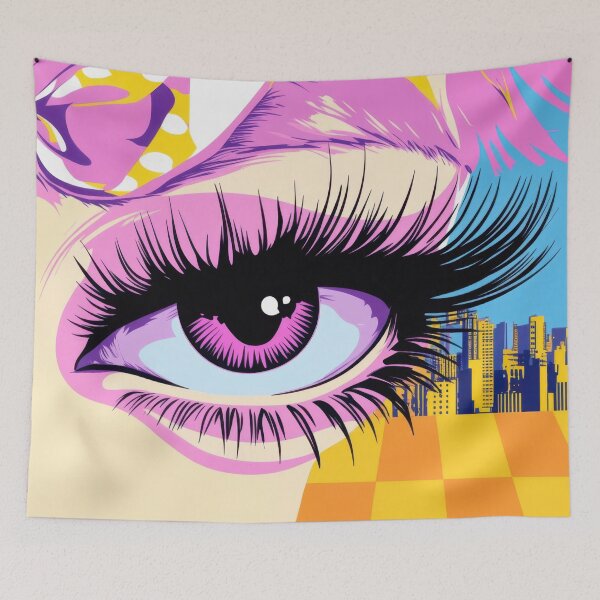 Item preview, Vibrant womans eye with city designed and sold by anytka.