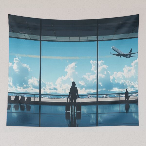 Item preview, Waiting for departure at the airport designed and sold by anytka.