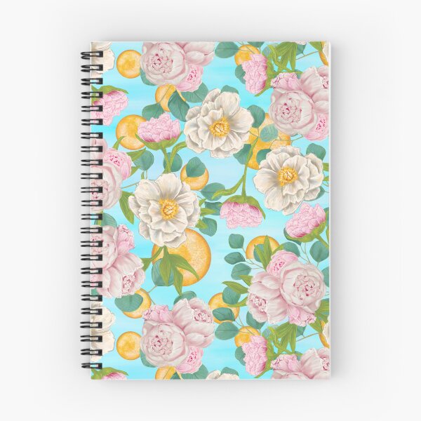 Aperçu de l'œuvre Motif Pivoines et Oranges créée et vendue par Scribblebard.