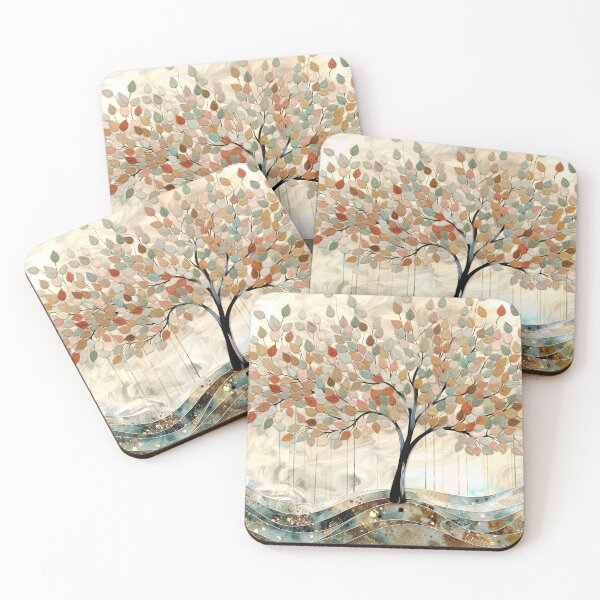 Item preview, Growth and Abundance - Abstract Tree with Terracotta and Sand Colors designed and sold by Rocky Mountain Artistry.