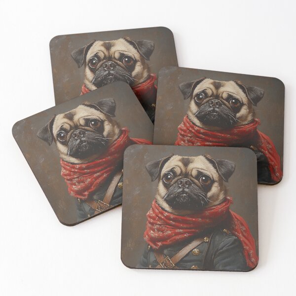 Item preview, Revolutionary War Pug - Cute Military Commander Pug - Stylish Animal Art designed and sold by Chrisjeffries24.