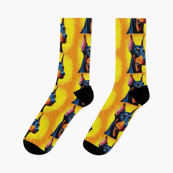 Item preview, pop art style doberman dog designed and sold by Dogandesighn.