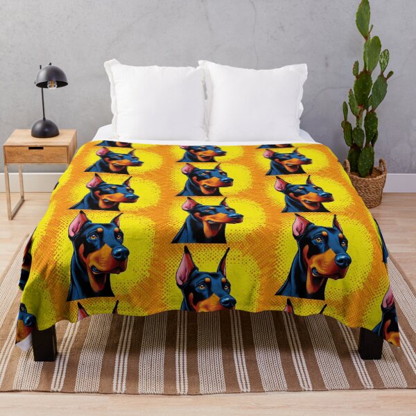 Item preview, pop art style doberman dog designed and sold by Dogandesighn.
