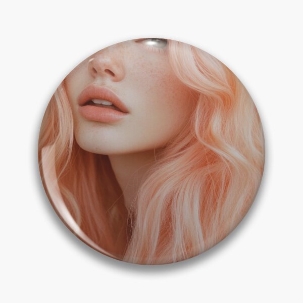 Item preview, Young woman with wavy pink hair designed and sold by anytka.