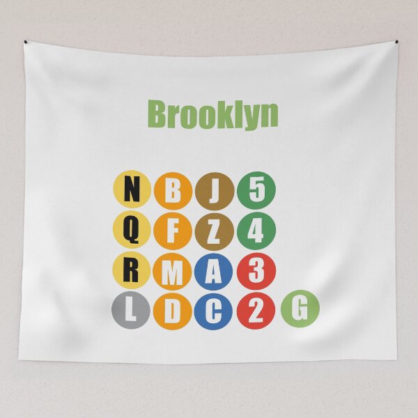 Artikelvorschau, Brooklyn NY Bahnlinien, hellgrün entworfen und verkauft von Mozart3.