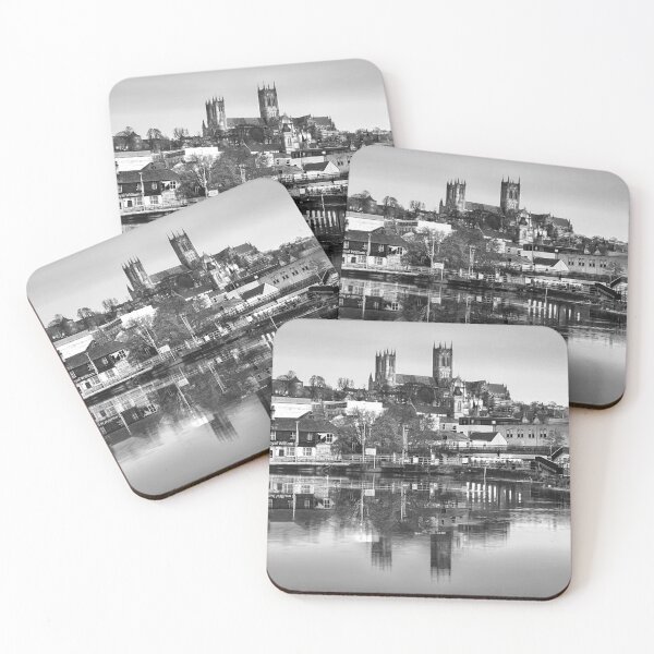 Item preview, Lincoln Cathedral Dawn Reflection BW designed and sold by Alisonchambers2.