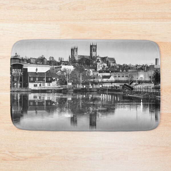 Item preview, Lincoln Cathedral Dawn Reflection BW designed and sold by Alisonchambers2.