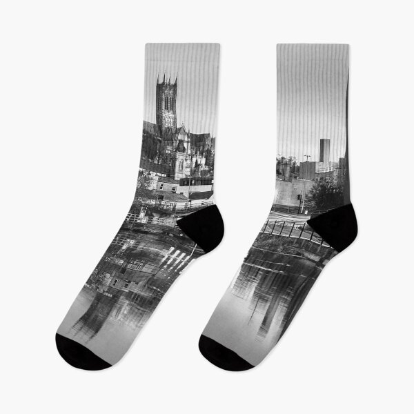 Item preview, Lincoln Cathedral Dawn Reflection BW designed and sold by Alisonchambers2.