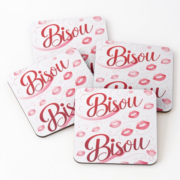 Item preview, Romantic French Kiss Art Print: Bisou Bisou  designed and sold by Frame of Mind .