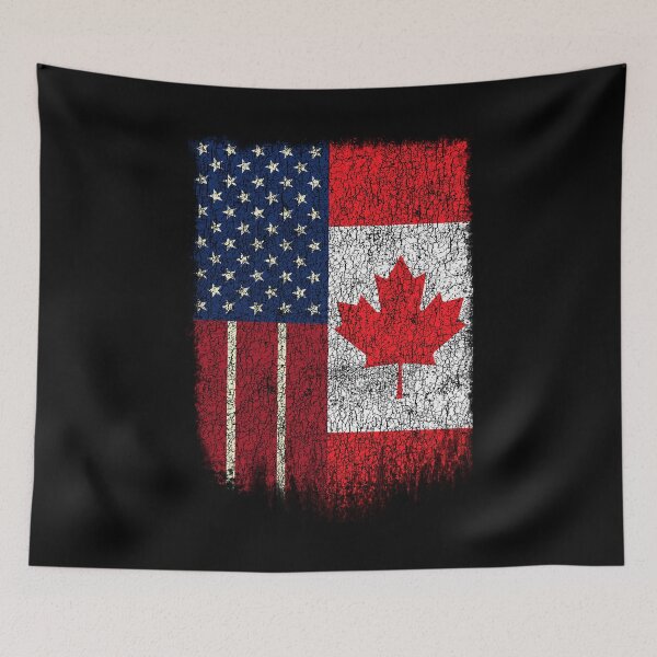 Item preview, American Canadian Tshirt US Canada Flag Friend Thanks Canada designed and sold by cgocgy.