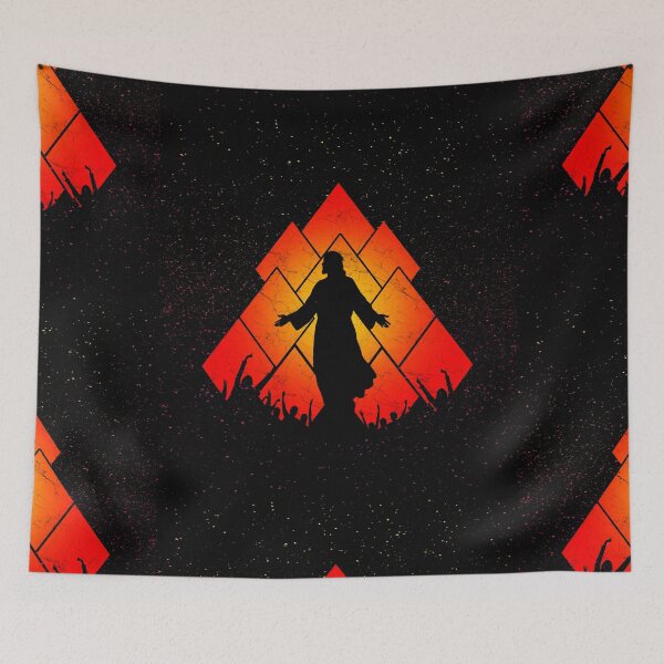 Item preview, Jesus Rises – Minimalist Ascension Scene | Ascension of Jesus into Heaven – Christian Silhouette Art | Red and Orange theme designed and sold by ZechJohnRB.