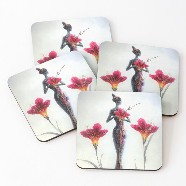 Item preview, Floral Silhouette: A Crimson Bloom designed and sold by bloorose.