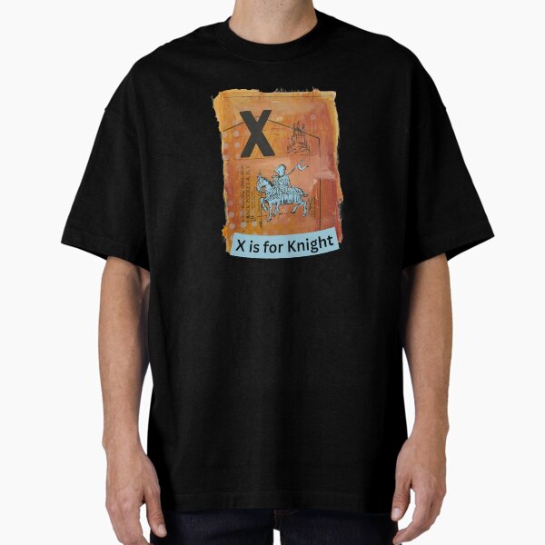Alphabet Flashcard - X is for Knight Oversized T-Shirt