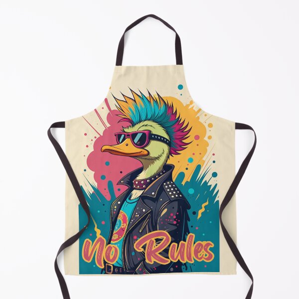 Item preview, No Rules Punk Duck | Mad Art Rebel Bird Print designed and sold by ArtiQreate.