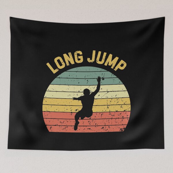 Item preview, Long Jump Retro Sunset Long Jumper Silhouette designed and sold by StrideSuccess.