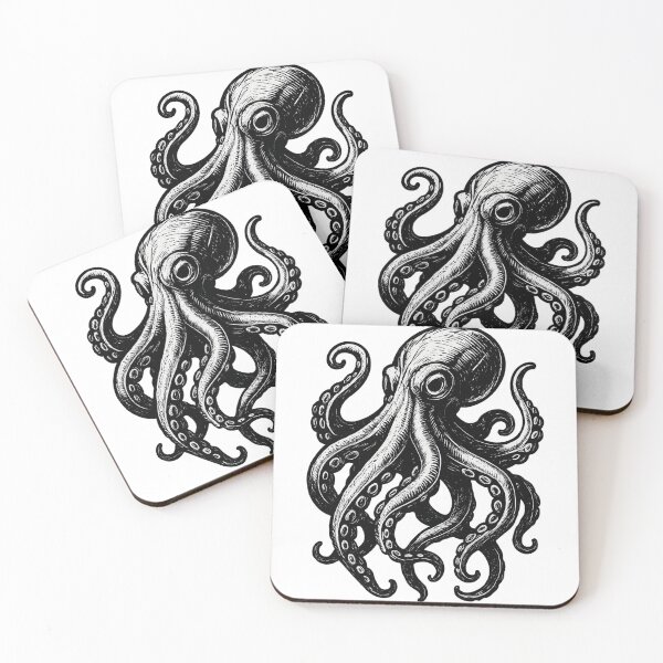 Item preview, Vintage style octopus drawing designed and sold by Peycer.