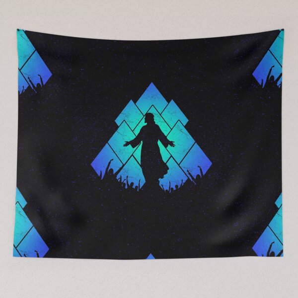 Item preview, Jesus Rises – Minimalist Ascension Scene | Ascension of Jesus into Heaven – Christian Silhouette Art | Green and Blue theme designed and sold by ZechJohnRB.
