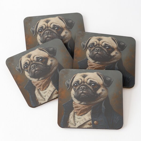 Item preview, French Revolution Pug - Cute Military Commander Pug - Stylish Animal Art designed and sold by Chrisjeffries24.