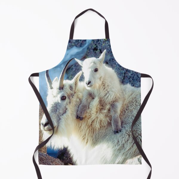 Item preview, Nanny and Kid of Mountain Goats A Heartwarming Bond at 14265 Feet designed and sold by Rocky Mountain Artistry.
