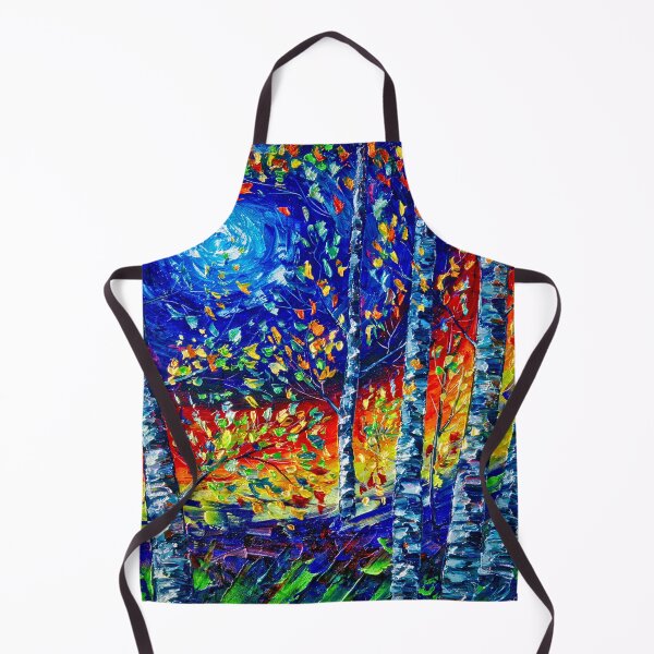 Item preview, Moonlight Sonata With Aspen and Birch Trees - A Palette Knife Masterpiece designed and sold by Rocky Mountain Artistry.