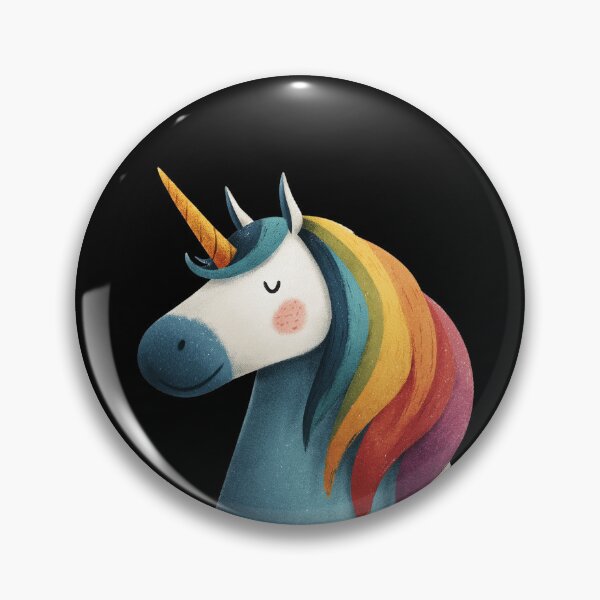 Artikelvorschau, Cartoon-Einhorn mit Regenbogenmähne entworfen und verkauft von valerko26.