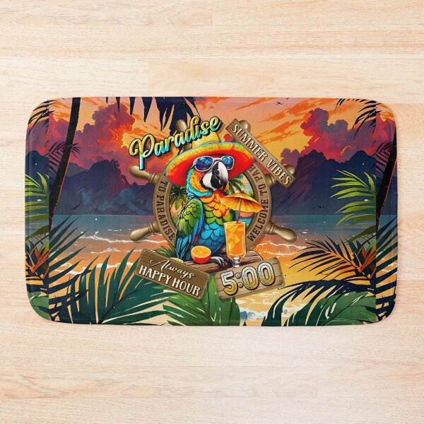 Item preview, Always Happy Hour in Paradise It's 5 o'clock Parrot Summer Vibes designed and sold by MindWave THC.