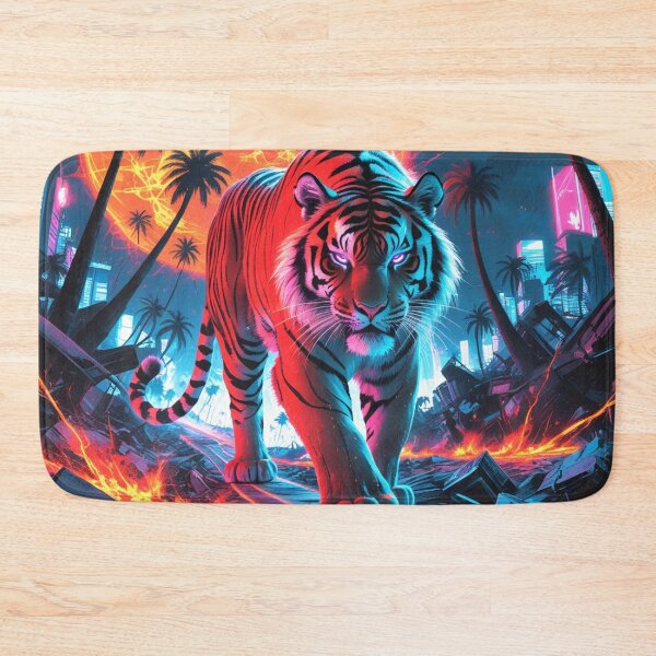 Item preview, Electric Tiger on the Edge of a Forgotten Highway designed and sold by Blueangelgal.