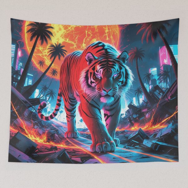 Item preview, Electric Tiger on the Edge of a Forgotten Highway designed and sold by Blueangelgal.