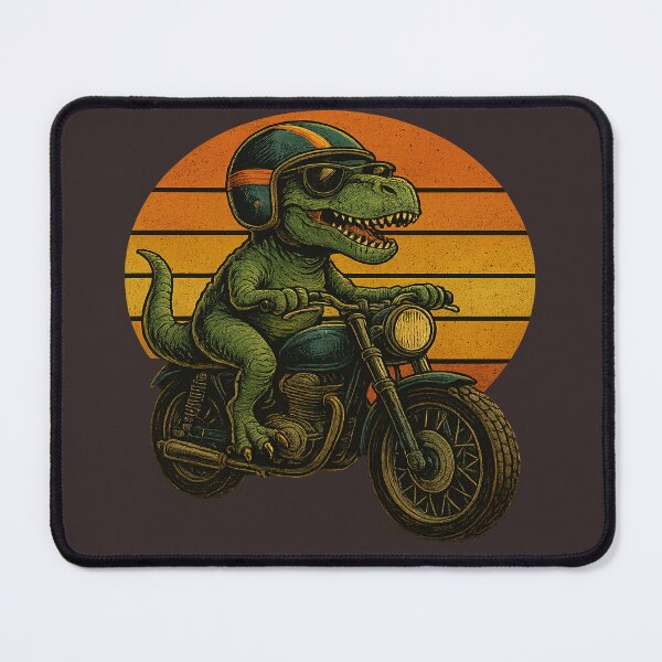 Artikelvorschau, T-Rex auf einem Motorrad entworfen und verkauft von InksDen.
