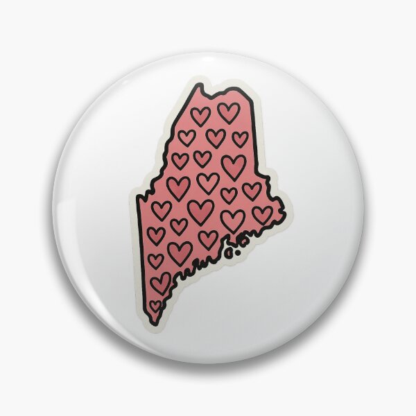 Item preview, Maine Full of Love – Heart Pattern Illustration designed and sold by Devon Case.
