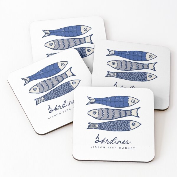 Item preview, Sardines design Fish market Vintage Fish Themed Tinned Fish Angler Gifts designed and sold by InnaMGraphic.