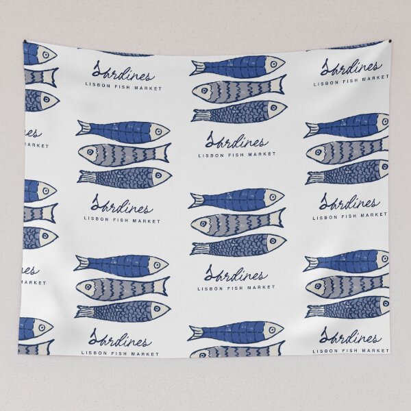 Item preview, Sardines design Fish market Vintage Fish Themed Tinned Fish Angler Gifts designed and sold by InnaMGraphic.