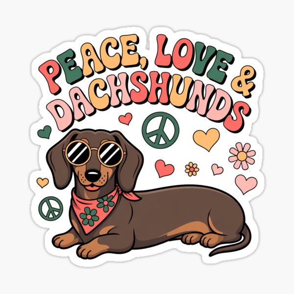 Item preview, Peace Love & Dachshunds designed and sold by moimesfolies.