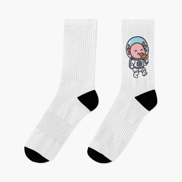 Item preview, Funny Axolotl Astronaut Floating and Eating Pizza designed and sold by RetroPop23.