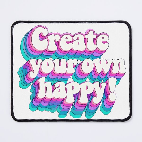 Item preview, Create Your Own Happy Retro Bubble Font Self Care Design for Positivity & Mental Wellness designed and sold by Hype & Hue.