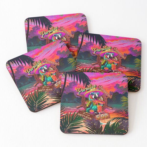 Item preview, Always Happy Hour in Paradise It's 5 o'clock Parrot Summer Vibes designed and sold by MindWave THC.